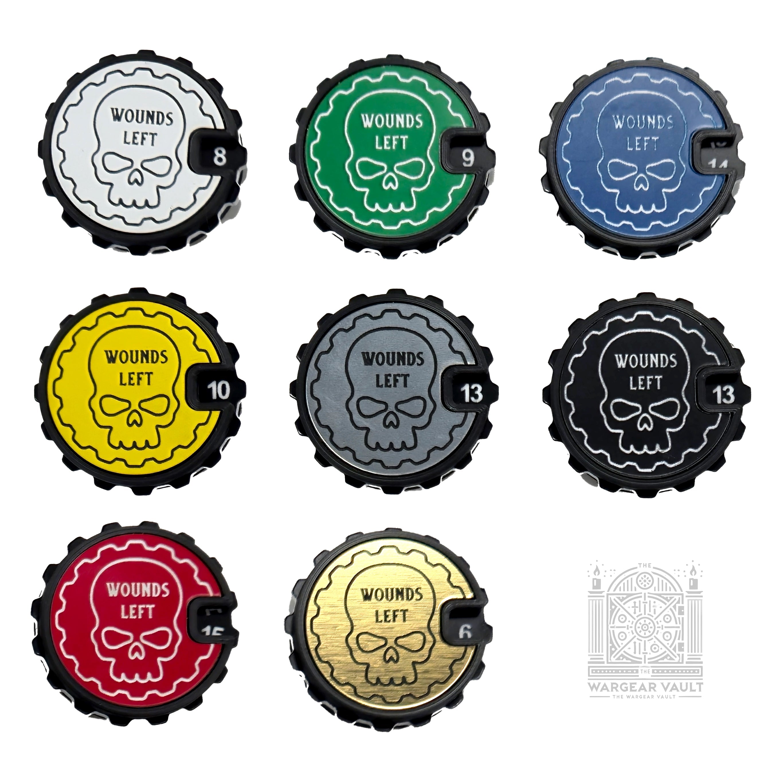 1 - 16 Table top Wound Tracker (Choose a Colour) - Fat Dwarf