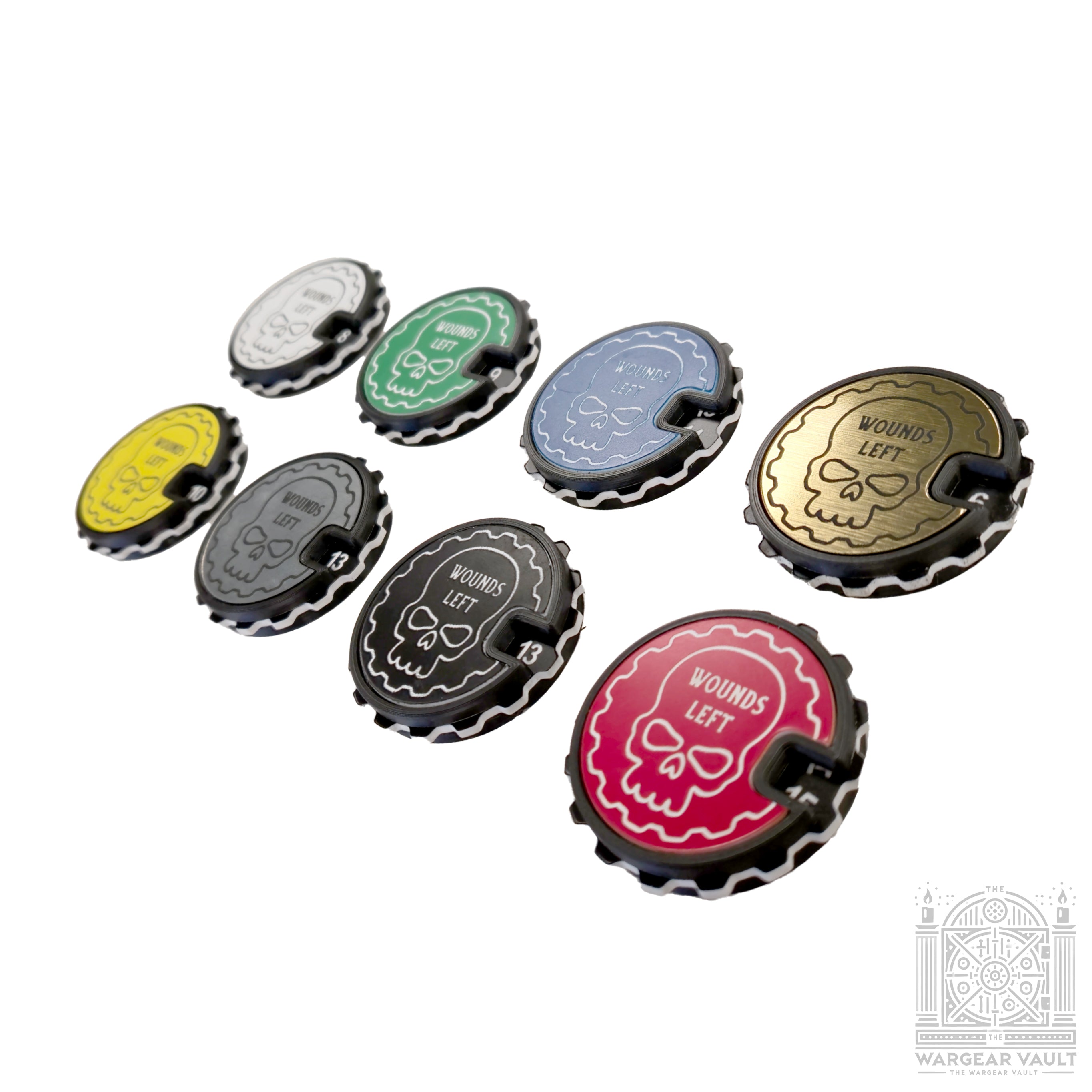 1 - 16 Table top Wound Tracker (Choose a Colour) - Fat Dwarf