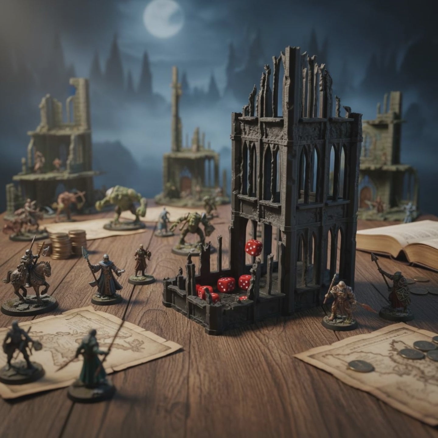 Tour en ruine Tour de dés